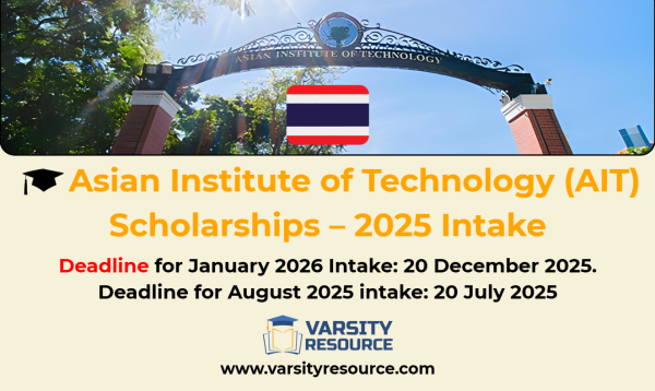Asian Institute of Technology (AIT) Scholarships – 2025 Intake